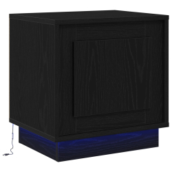 Szafka nocna  z podświetleniem LED Czarny Dąb 44x34,5x45 cm
