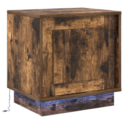 Szafka nocna  z LED w dębie dymnym 44x34,5x45 cm
