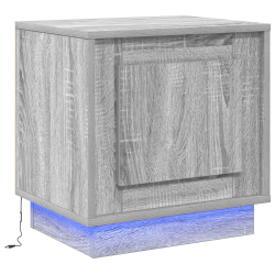 Szafka nocna  z LED w kolorze szarym Sonoma 44x34,5x45 cm