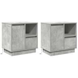 Szafki nocne z LED 2 szt Concrete Grey 50x34,5x50 cm