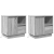 Szafki nocne z LED 2 szt. Szary Sonoma 50x34,5x50 cm