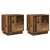 Nocne szafki z LED 2 szt. Stare drewno 50x34,5x50 cm