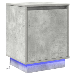 Stolik Nocny  z Oświetleniem LED Szary Beton 39x34.5x50 cm