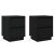 Szafki Nocne z LED 2 szt. Czarny 39x34.5x50 cm