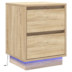 Szafka nocna  z oświetleniem LED Dąb Sonoma 39x34,5x50 cm