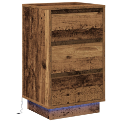 Szafka nocna  z LED Stare Drewno 39x34,5x65 cm Drewno inżynieryjne