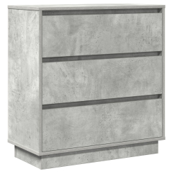 Szafka nocna z LED Szary beton 71x34,5x75 cm Drewno inżynieryjne