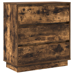 Szafka nocna z LED Wędzony dąb 71x34.5x75 cm Drewno inżynieryjne
