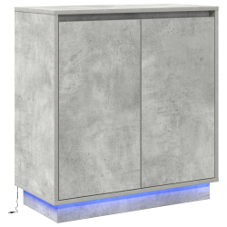 Szafka z LED Szary beton 71x34,5x75 cm Drewno inżynieryjne