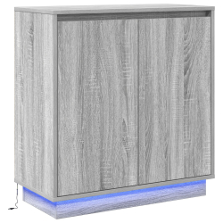 Szafka z LED Szary Sonoma 71x34,5x75 cm z drewna inżynieryjnego
