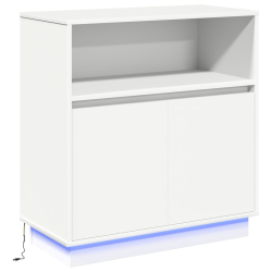 Szafka z LED Biała 71x34,5x75 cm Drewno inżynieryjne