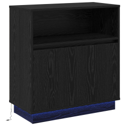 Szafka z oświetleniem LED Czarny Dąb 71x34,5x75 cm Materiał drewnopochodny