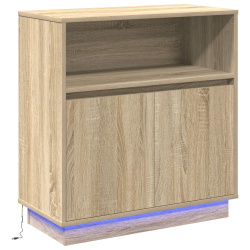 Stolik boczny  z LED Sonoma Oak 71x34,5x75 cm z materiału drewnopochodnego