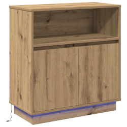 Szafka z podświetleniem dębowa rzemieślnicza 71x34,5x75 cm z drewna inżynieryjnego