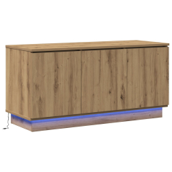 Szafka RTV z litego drewna dębowego 100x38x49 cm Drewno inżynieryjne