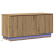 Szafka RTV z litego drewna dębowego 100x38x49 cm Drewno inżynieryjne