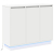Białe sideboard z LED, 90x32x75 cm, z drewna inżynieryjnego