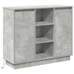 Szafka z LED Szary Beton 90x32x75 cm z Drewna Inżynieryjnego