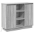 Szafka  z LED Szary Sonoma 90x32x75 cm Materiał drewnopochodny