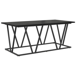 Stolik kawowy Czarny Dąb 100x50x40 cm z Drewna Kompozytowego i Metalu