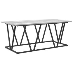 Stolik kawowy  szary sonoma 100x50x40 cm z drewna inżynieryjnego i metalu