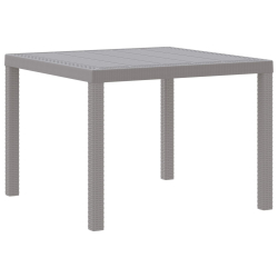 Stół ogrodowy  Jasnoszary 100x100x73 cm z poly rattan