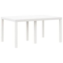 Stół ogrodowy  Biały 150x100x73 cm z włókna rattanowego