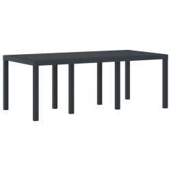 Stół ogrodowy antracytowy 200x100x73 cm z poly rattan