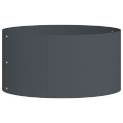 Antracytowa donica metalowa Antracyt Metal 40 cm średnicy Trwały