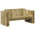 Sofa ogrodowa  dwuosobowa 134x60x62 cm Impregnowane drewno sosnowe
