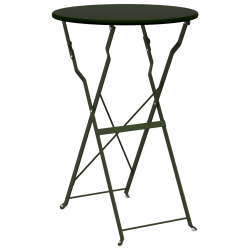 Stolik Bistro Składany  Zielony Ø50x71 cm Stal Malowana