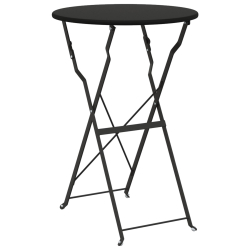 Składany stół bistro Antracytowy Ø50x71 cm Stal proszkowana