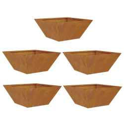 Donice metalowe Stal odporna na warunki atmosferyczne 35 x 35 x 15 cm