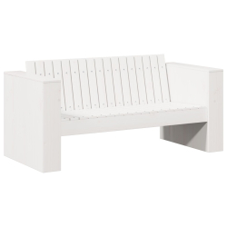 Sofa ogrodowa  2-osobowa 134x60x62 cm Biała Lite drewno Sosnowe