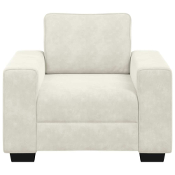 Sofa Fotel Kremowy 60 cm Aksamit