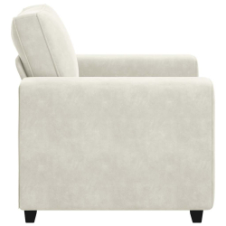 Sofa Fotel Kremowy 60 cm Aksamit