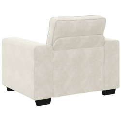 Sofa Fotel Kremowy 60 cm Aksamit