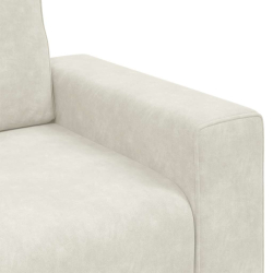 Sofa Fotel Kremowy 60 cm Aksamit