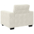 Sofa Fotel Kremowy 60 cm Aksamit