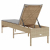 Leżak z poduszką beżowy 55x200x44cm polirattan