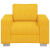 Sofa Fotel Jasnożółty 60 cm Tkanina Corduroy
