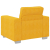 Sofa Fotel Jasnożółty 60 cm Tkanina Corduroy
