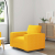 Sofa Fotel Jasnożółty 60 cm Tkanina Corduroy