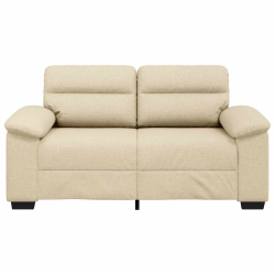 Sofa 2-osobowa kremowa 120 cm Tkanina