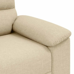 Sofa 2-osobowa kremowa 120 cm Tkanina