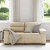Sofa 2-osobowa kremowa 120 cm Tkanina