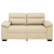 Sofa 2-osobowa kremowa 120 cm Tkanina