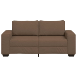 Sofa 2-osobowa, brązowa, 140 cm, tkaniną