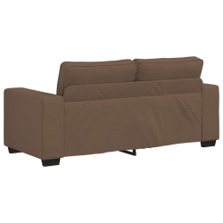 Sofa 2-osobowa, brązowa, 140 cm, tkaniną