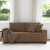 Sofa 2-osobowa, brązowa, 140 cm, tkaniną